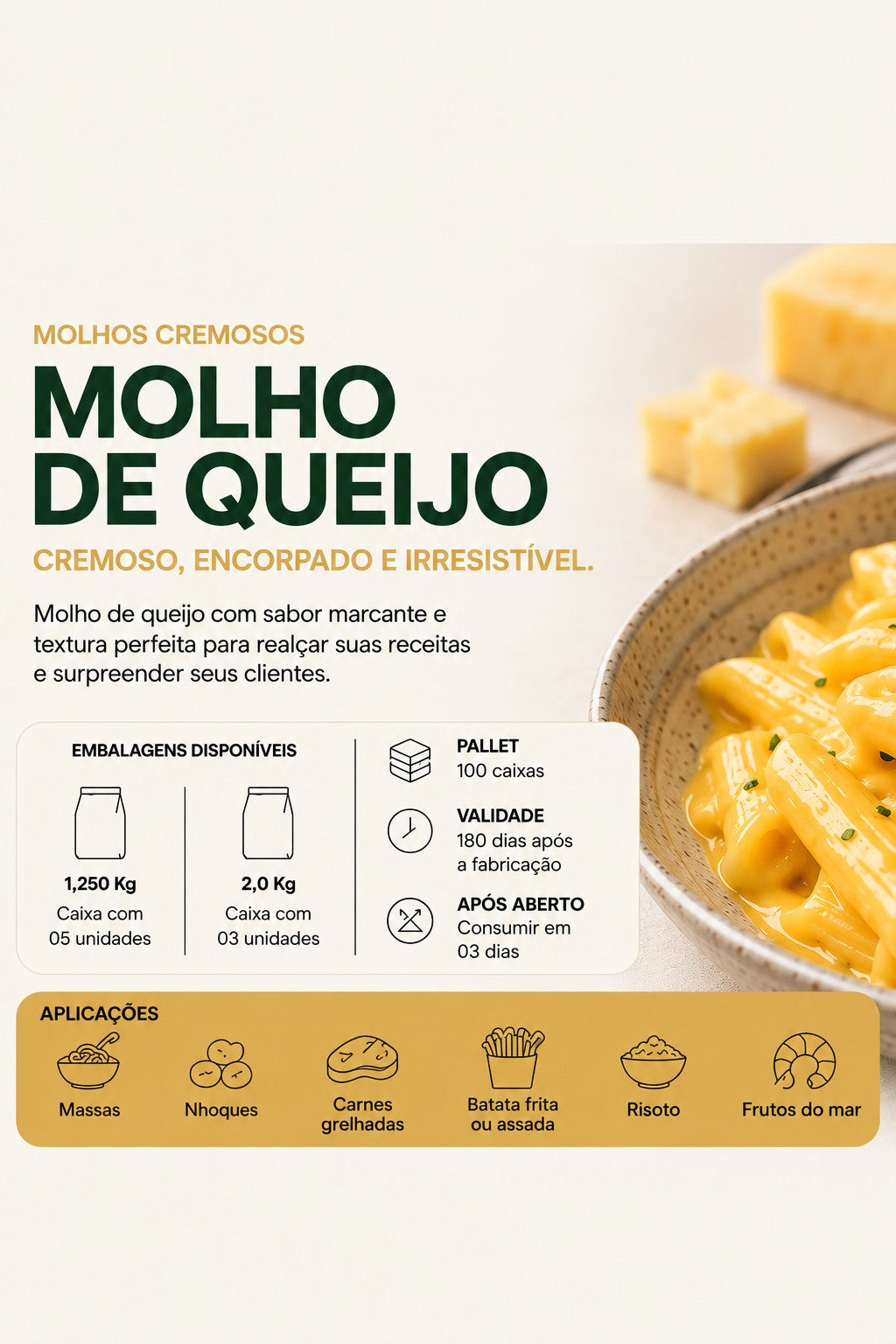 MOLHO DE QUEIJO 1,25 kg