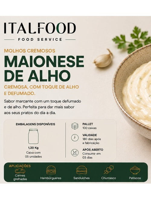 MAIONESE DE ALHO 1,2kg